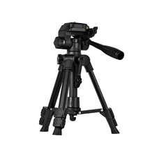 Trepied Fotografie Professional Aluminiu 65cm (Buton de blocare, Suport Smooth 360°), Negru F-50T