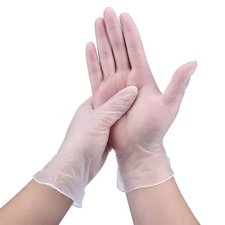 Mănuși de protecție din PVC M. 100pcs / cutie.
