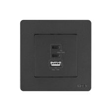 Moes Star Ring Socket 30W GAN 3 Ports (2*Type C+1*USB-A), Grey