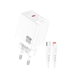 Jokade Încărcător de perete 1*Type-C cu cablu Type-C la Lightning 45W Max JB092, alb