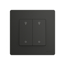 Moes Zigbee Star Ring Smart Dimmer Switch 2 Gang (Neutral Required), Grey