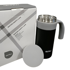 Aichiw Thermos Mug with infuse system AI-DS13 400 ML, Black