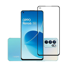 Helmet Diamond Glass 4D Oppo Reno 6 5G, Black