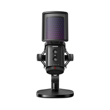 UGREEN Gaming Microphone, Mic for PC 24bit/96kHz, with Quick Mute, Pop Filter, Shock Mount, Volume Knob, Black