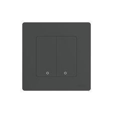 Moes Zigbee Star Ring Smart Push Button Switch 2 Gang (Neutral Required), Grey