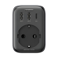 UGREEN Outlet Extender 30W 2*USB + Type-C + AC CD314, Black