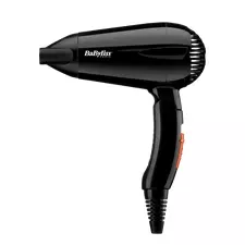 Uscător de păr compact BaByliss Travel Dry 5344E, 2000 W, Negru