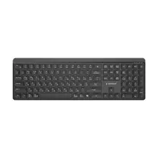 Wireless Keyboard Gembird Slim Pro Business KB-WPS-03-CYRL, Chocolate, 2.4Ghz, EN/RU, Black