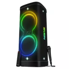 Partybox SVEN "PS-1250" 300W, TWS, IPx4, Bluetooth, FM, USB, microSD, LED-display, 13500mA*h, Black
