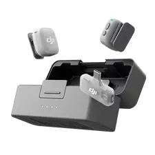 Microfon portabil pentru înregistrare vocală DJI Mic Mini 2 (2 TX + 1 Mobile RX + Charging Case), Fără fir, Negru