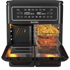 Friteuză cu aer cald Breville Halo Flexi, Negru