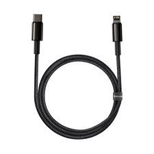 Baseus Cable Type-C to Lightning Tungsten Gold Fast Charging PD 20W 1m, Black