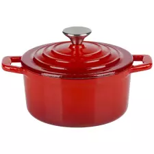 Cratiță Alpina Cast Iron, 0,8L, 15cm, Roșu
