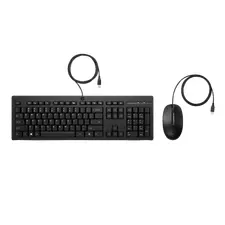 Клавиатура и мышь HP 225, Проводное, Чёрный