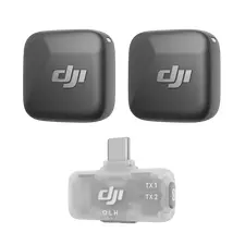 Microfon portabil pentru înregistrare vocală DJI Mic Mini (2TX + 1 Mobile RX), Fără fir, Negru