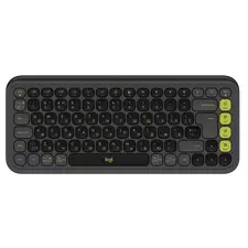 Клавиатура Logitech POP ICON, Беспроводное, Графит | Зеленый