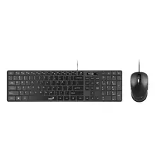 Клавиатура и мышь Genius SlimStar C126, Проводное, Чёрный