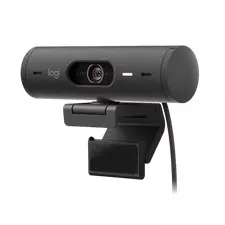 Cameră Web Logitech BRIO 500, Full-HD 1080P, Gri