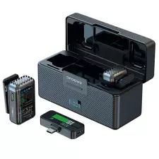 Microfon portabil pentru înregistrare vocală Proove Ripple, Fără fir/Cu fir, Negru