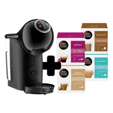 Cafetiera cu capsule Krups Genio S Plus + Capsule Nescafe Dolce Gusto, 1500W, Negru
