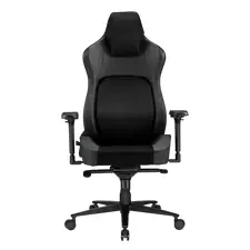 Scaun Gaming Lumi CH06-39, Țesătură, PU Piele, Negru