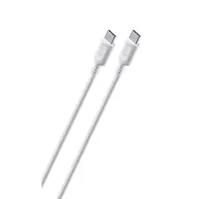 Cablu încărcare și sincronizare Cellularline Become Eco Cable Type-C to Type-C, USB Type-C/USB Type-C, 1m, Alb