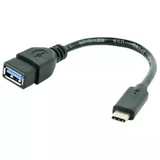 Adaptor USB Cablexpert A-OTG-CMAF3-01, USB Type-A (F)/USB Type-C (M), 0,2m, Negru