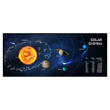 Mouse Pad pentru jocuri Gembird MP-SOLARSYSTEM-XL-01, Large, Negru