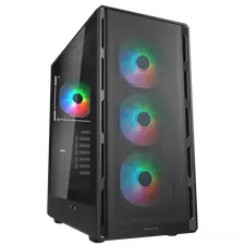 Carcasă PC Cougar Airface Pure RGB, Midi-Tower, Fără PSU, Negru