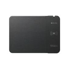 BAVIN Office Essential Mouse Pad with 15W Wireless Charger, Smart Safety Chip, Black