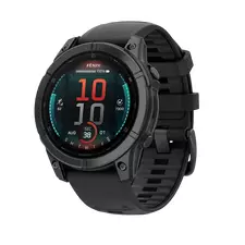 Garmin Fenix E, 47 mm, Slate grey steel with Black silicone band (010-03025-01) EU