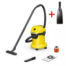 Aspirator Karcher WD 3 V-17/4/20 + Duza auto WD, Galben