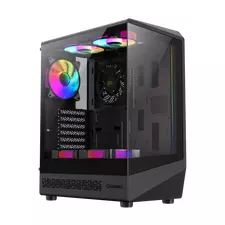 Carcasă PC Gamemax Vista COC AB, Midi-Tower, Fără PSU, Negru