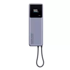 Power Bank, Xiaomi 10000 mah, (Integrated Cable) 165W, Gray, GL