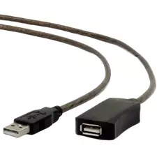 Cablu prelungitor Cablexpert UAE-01-10M, USB Type-A (F)/USB Type-A (F), 10m, Negru
