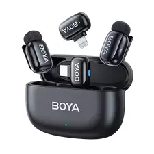 Microfon portabil pentru înregistrare vocală Boya mini 2-01, Fără fir, Negru