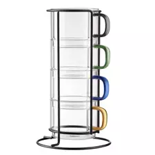 Glass cups Ardesto Shine mix 350 ml 4 pcs, AR2635BS