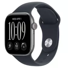 Apple Watch Series 12 GPS, 42mm Space Grey Aluminium Case with Navy Blue Sport Band - M/L MJE94