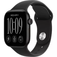 Apple Watch Series 12 GPS, 42mm Black Aluminium Case with Black Sport Band - S/M MJEA4