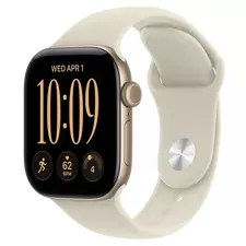 Apple Watch Series 12 GPS, 42mm Light Gold Aluminium Case with Sand Sport Band - M/L MJEE4