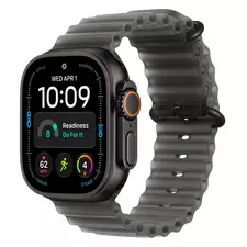 Apple Watch Ultra 4 GPS + Cellular, 49mm Black Titanium Case with Translucent Black Ocean Band MJAY4
