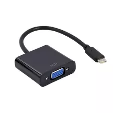 Cablu Video Cablexpert A-CM-VGAF-01, USB 3.1 Type-C (M) - VGA 15-pin (F), 0.15 m, Negru