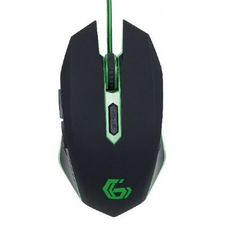 Gaming Mouse Gembird MUSG-001-G, USB, Black / Green
