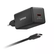 Lenovo USB-C 65W Mini GaN Charger, 1xUSB-C, (WxDxH): 61.25x32.6x32.6 mm, Weight: 110 g., USB-C cable