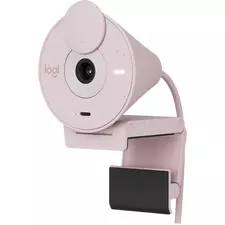 Camera Logitech BRIO 300, 1080p/30fps, FoV 70°, 2MP, Fixed Focus, Shutter, 1.5m, Type C, Rose