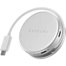Satechi OntheGo™ 5-in-1 Multiport Silver, USB-C Host, USB-C PD60W, USB-C 3.2Gen1, USB-A 3.2Gen1, SD