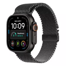 Apple Watch Ultra 4 GPS + Cellular, 49mm Black Titanium Case with Black Titanium Milanese Loop - M M