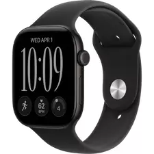 Apple Watch Series 12 GPS, 46mm Black Aluminium Case with Black Sport Band - S/M MJEK4