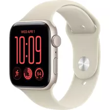 Apple Watch SE 3 44mm Aluminum Case with Sand Sport Band - S/M MJL34 GPS, Starlight