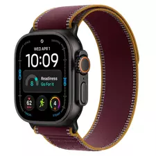 Apple Watch Ultra 4 GPS + Cellular, 49mm Black Titanium Case with Burgundy Trail Loop - M/L MJC44